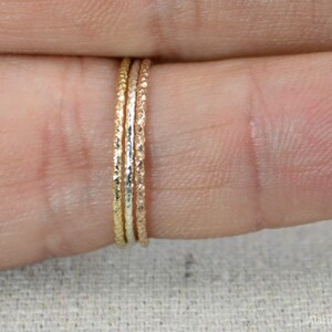 Thin Round Faceted 14k Gold Fill Rings, Dainty Gold Ring, Minimal Gold Ring, Gold Stacking Ring, Stackable Rings, Minimal Rings, Modern image 5