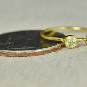 Peridot Infinity Ring Gold Filled Ring Stackable Rings image 4