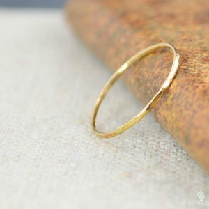 Gold Ring, 14k Gold Ring, Gold Stack Ring, Solid Gold Ring, Thin Gold Ring, Gold Ring 14k, Real Gold, Gold Stacking Ring, minimal gold ring image 1