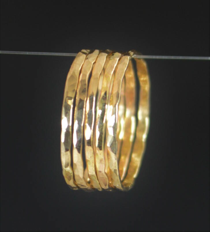 14k gold midi rings