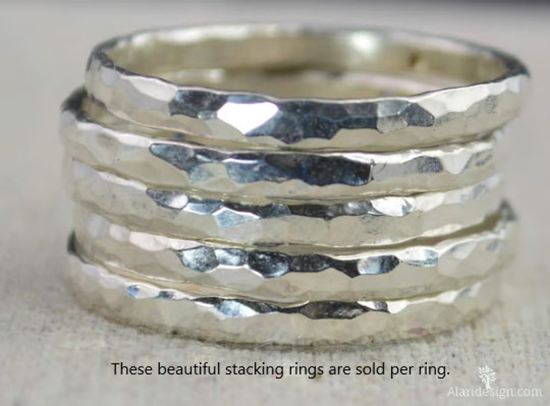 Super Thick Pure Silver Stackable Ring(s), Stack Ring, Stacking Ring ...