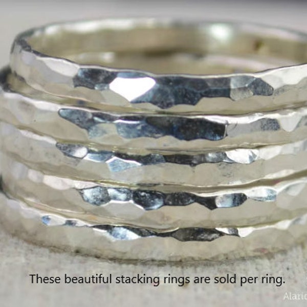 Super Thick Pure Silver Stackable Ring(s), Stack Ring, Stacking Ring, Stackable Ring, Silver Ring, Fine Silver, Pure Silver, Sterling Silver