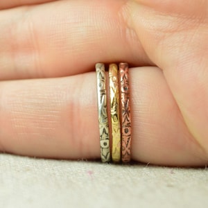 Bohemien XOXOXO Ring, Love Ring, Hugs and Kisses Ring, Promise Ring, Stacking Rings, Copper, Silver, Gold, Rose Gold, Promise Ring, love E8 image 4