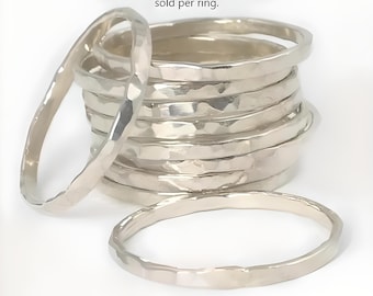 Classic Silver Stacking Ring(s), Petite Stacking Ring, Stack Ring, Stacked Ring, Thin Boho Ring, Stacking Ring, Stackable Ring, Silver Rings