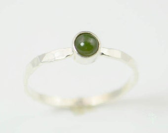 Silver Jade Ring, Green Ring, Jade Ring,Pure Silver Jade Ring, Jade Jewelry, Natural Jade, Stacking Ring, Gemstone Ring