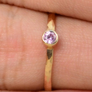 Classic Rose Gold Filled Tourmaline Ring solitaire solitaire image 2