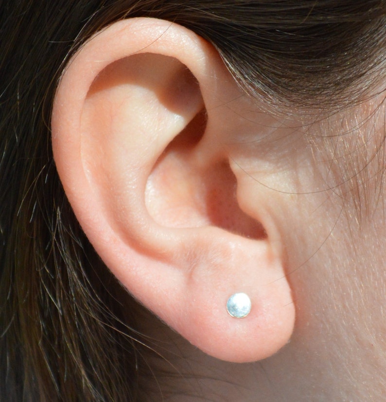 Silver Post Earrings, Silver Dot Studs, Dot Studs, Stud Earrings, Tiny Studs, Silver Studs, Tiny Earring Posts, Stud Earring Set, Alari image 2