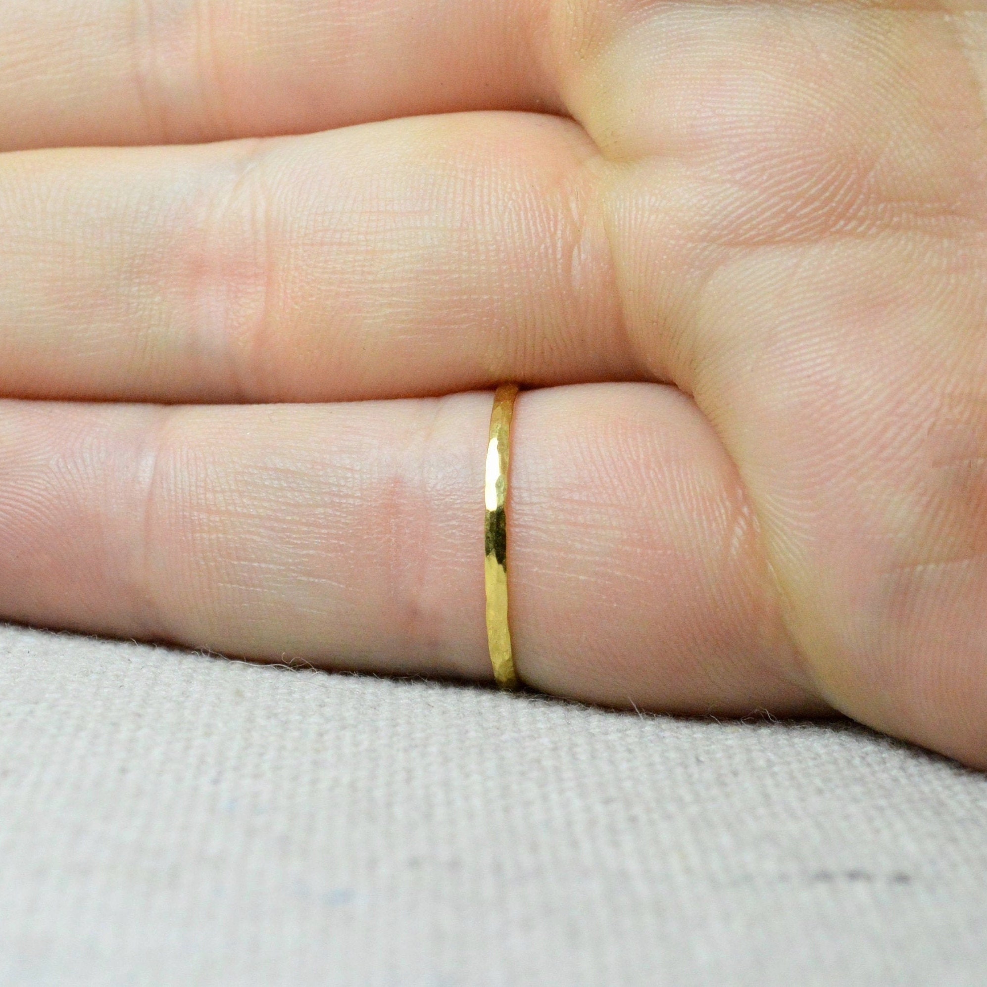 14K Solid Gold Thin Minimal Ring