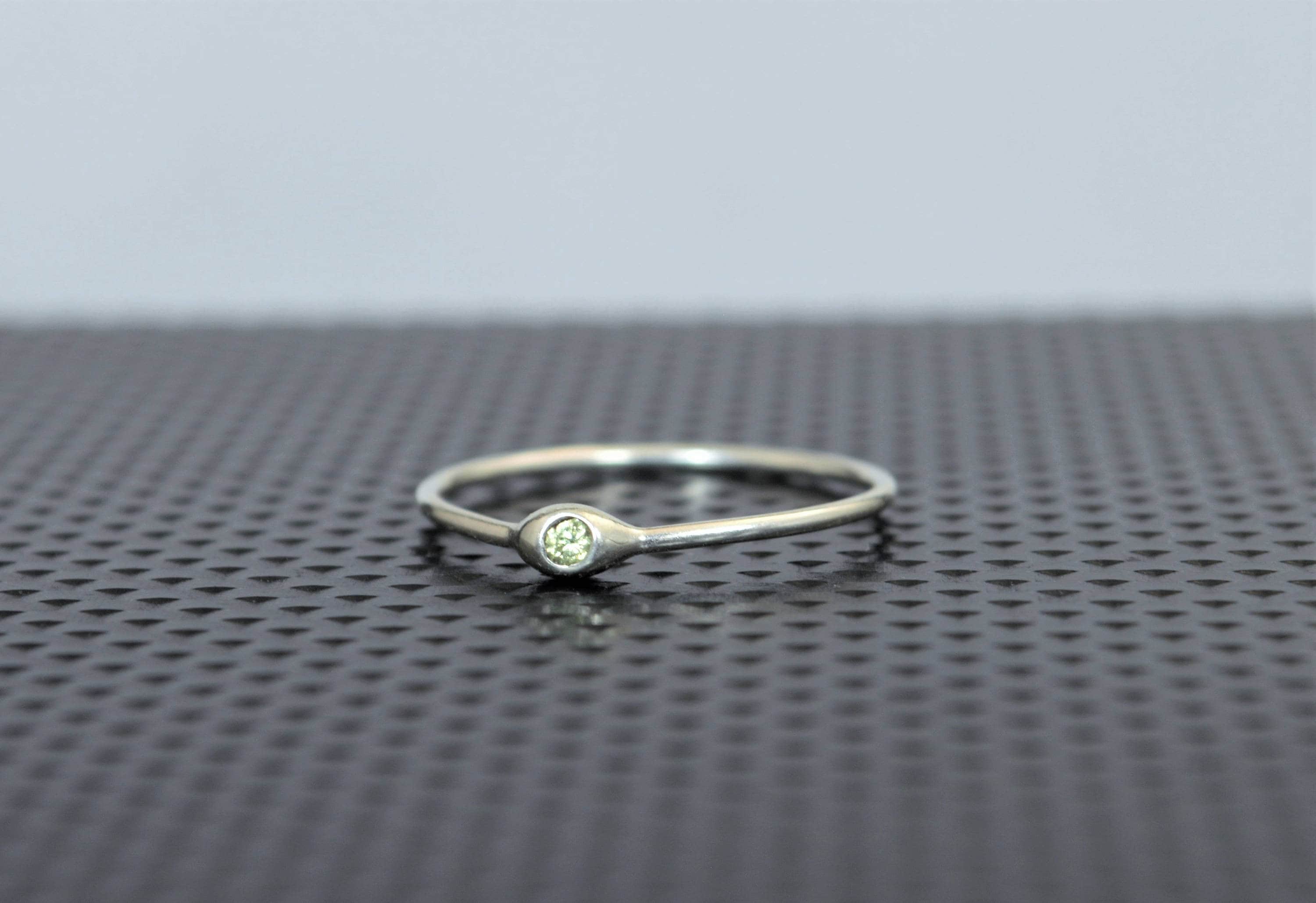 Sterling Silver Peridot Drop Ring Sterling Silver Peridot Drop Ring