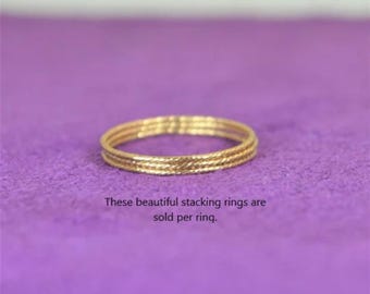 Thin Gold Filled Sparkle Ring, Gold Ring, Stacking Ring(s), Dainty Ring, Boho Ring, Elegant Gold Ring,Gold Band,Thin gold Ring Dainty Ring