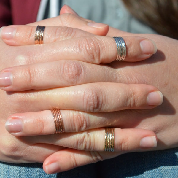 Rose Gold Midi Ring Rose Gold Filled Dainty Midi Rings image 2