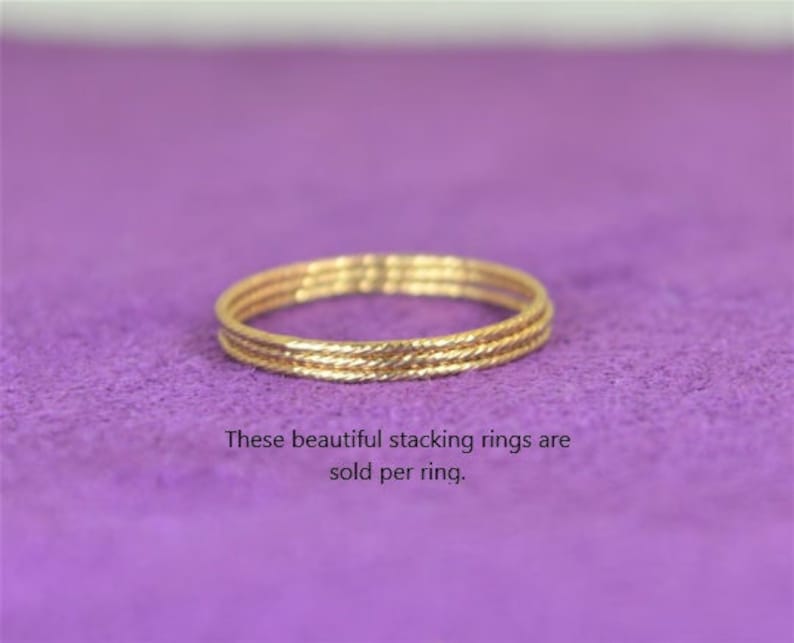 Thin Gold Filled Sparkle Ring, Gold Ring, Stacking Rings, Dainty Ring, Boho Ring, Elegant Gold Ring,Gold Band,Thin gold Ring Dainty Ring image 1