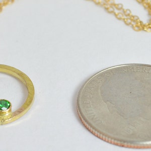 14k Gold gefüllt Smaragd Halskette, Mütter Halskette, Mom Halskette, Mai Birthstone Halskette, Smaragd Halskette, Mutter Halskette, Smaragd Bild 3