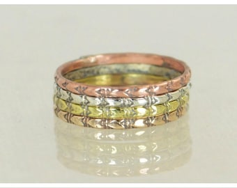 Bohemian Stacking Rings, BoHo Rings, Tribal Rings, Arrow Stacking Ring, Rustic Ring, Sterling Ring, Brass Ring, Bronze Ring, Gold Ring-G2