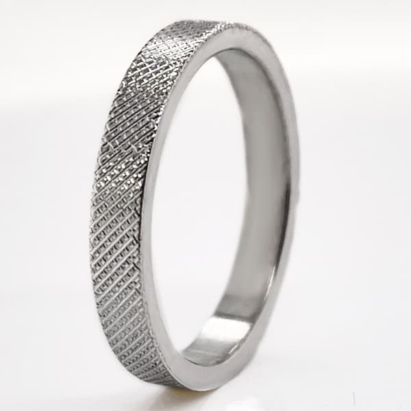 3mm  Solid Platinum Florentine Engraved Band, Platinum Wedding Ring, 950 Platinum Ruthenium , minimal Wedding Ring, Free Engraving