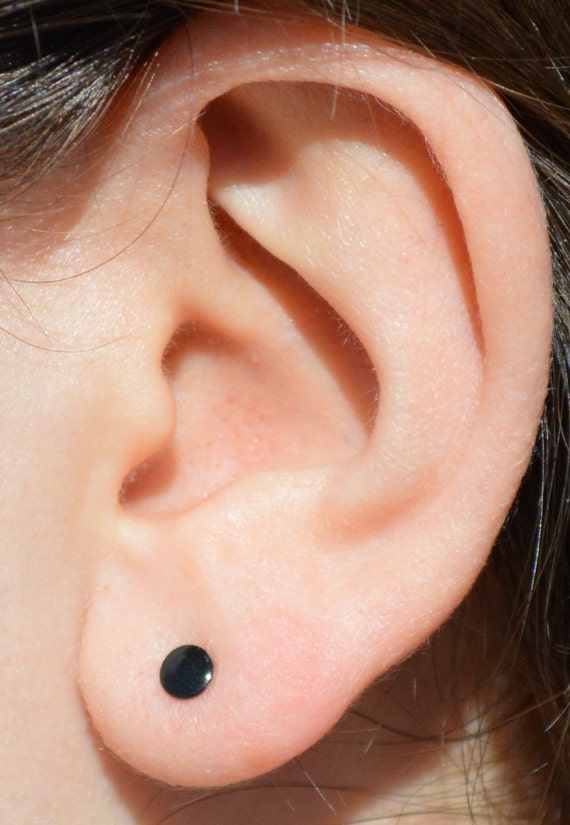 black circle studs