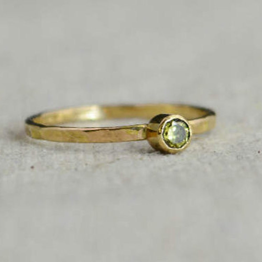 Classic 14k Gold Filled Topaz Ring Gold solitaire solitaire image 0