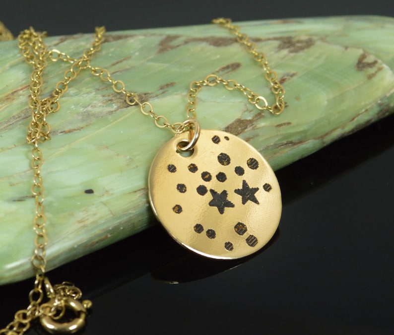 14k Gold Filled Sagittaruis Necklace, Gold Sagittarius Necklace, Gold filled, Constellation, Sagittarius Jewelry, Zodiac Necklace, Zodiac, image 1