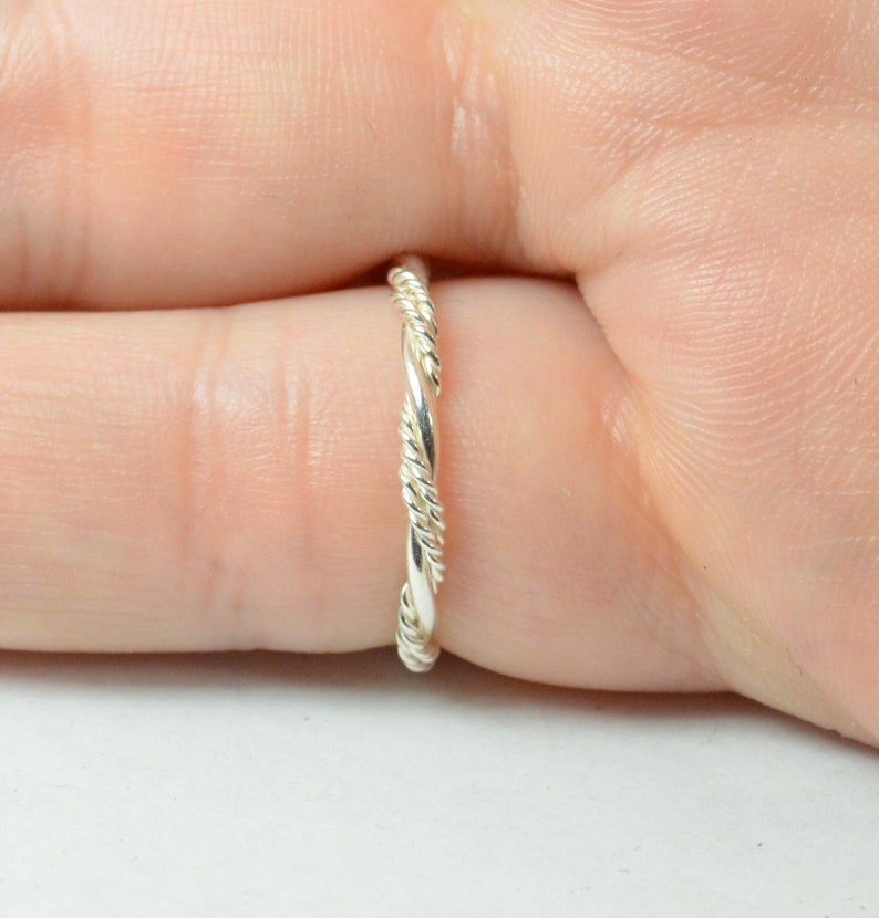 Elegant Silver Twist Ring Rope Ring inexpensive wedding | Etsy