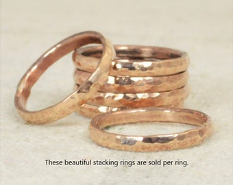 Super Thick Stackable Bronze Ring(s), Bronze Rings,Stackable Rings, Bronze Ring, Hammered Ring, Bronze Band, Arthritis Ring, Bronze Jewelry