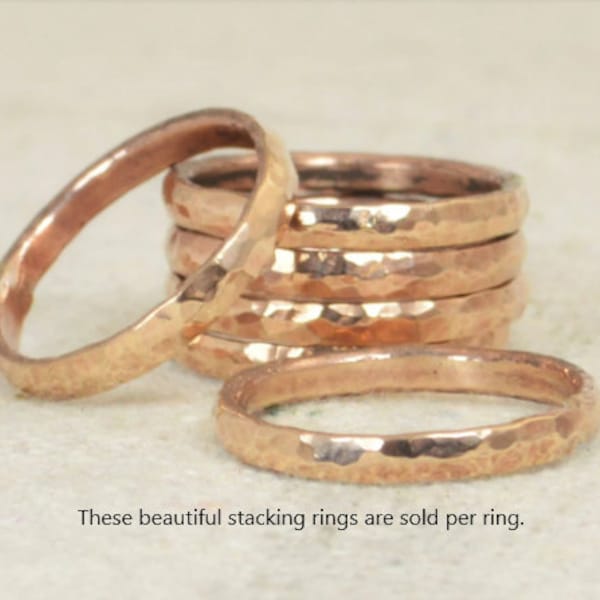 Super Thick Stackable Bronze Ring(s), Bronze Rings,Stackable Rings, Bronze Ring, Hammered Ring, Bronze Band, Arthritis Ring, Bronze Jewelry