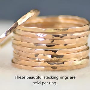 Super Thin 14k Rose Gold Ring(s), 14k Rose Gold Filled,  Rose Gold Stacking Rings, Simple Rose Gold Ring, Thin Rose Gold Rings, Dainty Rings