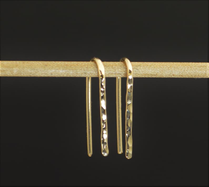 Gold Open Hoop Earrings Horseshoe Earrings Arc Etsy