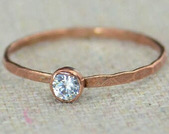 Antique copper cheap engagement ring