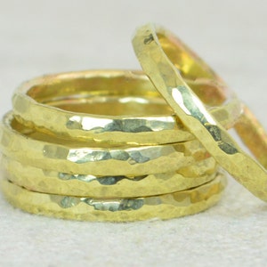 Super Thick Stackable Brass Rings, Brass Rings, Stackable Rings, Brass Ring, Hammered Ring, Brass Band, Arthritis Ring, Brass Jewelry image 1