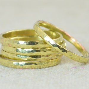 Thick Stackable Brass Ring(s), Brass Rings, Stackable Rings, Brass Ring, Hammered Brass, Brass Band, Arthritis Ring, Brass Jewelry