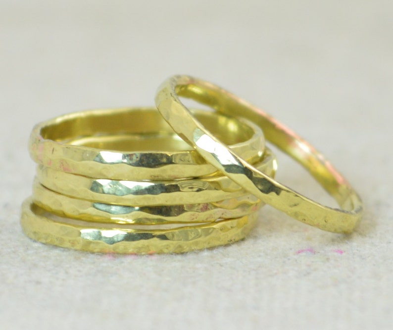 Brass Ring Hammered Brass Thick Stackable Brass Ring Brass Rings Stackable Rings Arthritis Ring Brass Jewelry Brass Band s