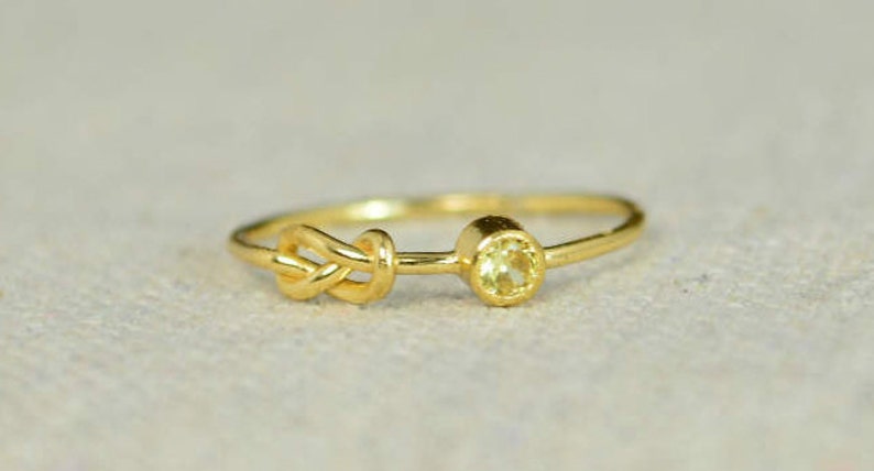 Topaz Infinity Ring Gold Filled Ring Stackable Rings image 1