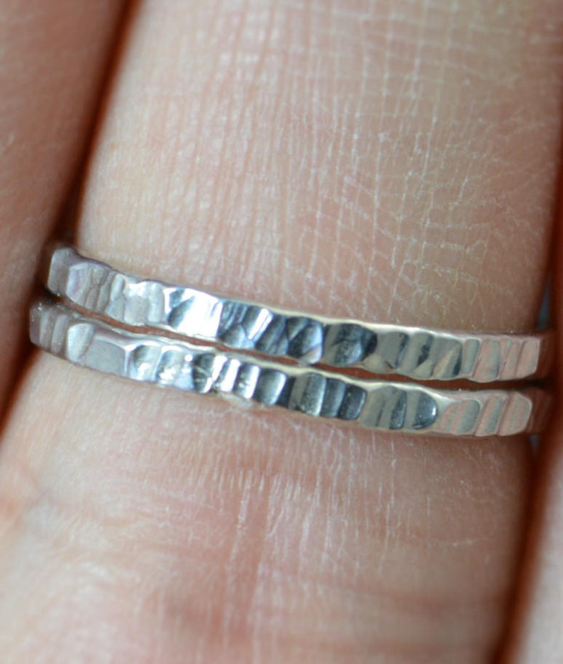 Classic Silver Tree Bark Ring, Sterling Silver, Rustic Ring, BOHO Ring, Stacking Ring, Unique Ring, Textured Rings, Silver Rings, Tree Bark image 2