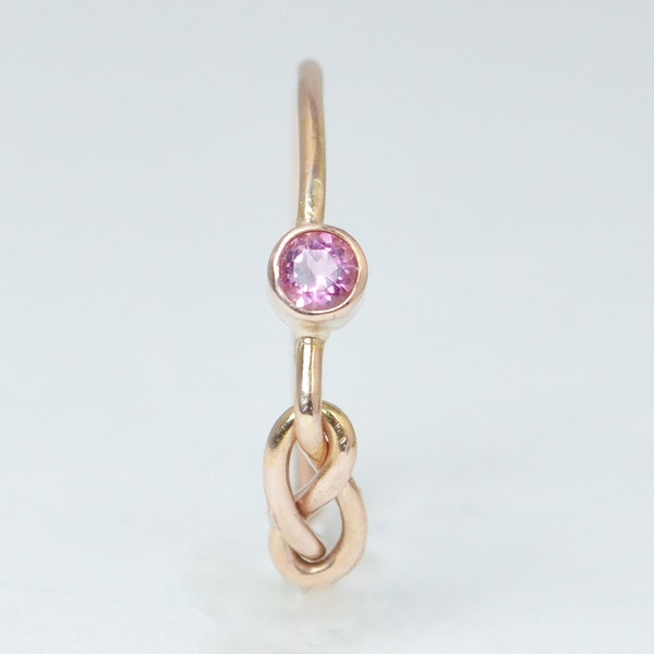 14k Rose Gold Pink Tourmaline Infinity Ring 14k Rose Gold image 1