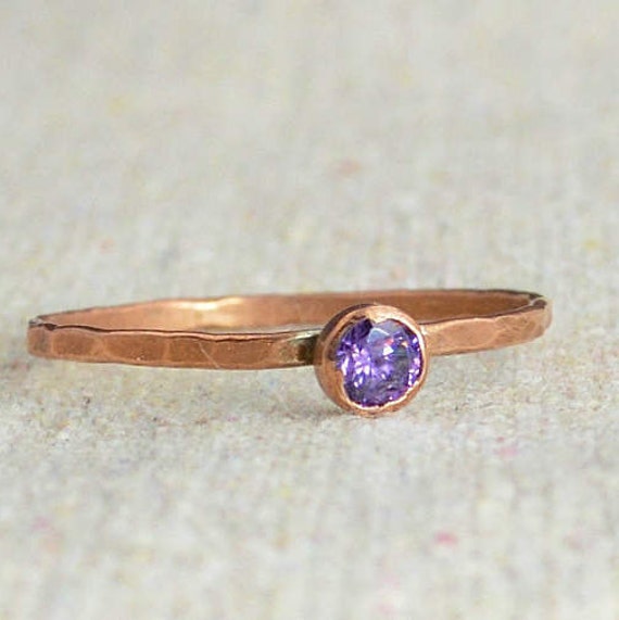 Purple Amethyst And Copper Ring Purple Amethyst And Copper Ring