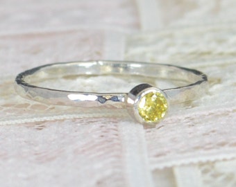 Topaz Engagement Ring, Sterling Silver, Topaz Wedding Ring Set, Rustic Wedding Ring Set, November  Birthstone, Sterling Silver Topaz Ring