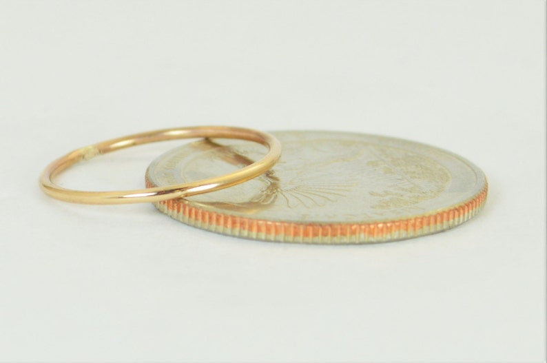 Thin Round Bronze Stacking Rings, Bronze Ring, Bronze Stacking Ring, Bronze Jewelry, Bronze Ring, Dainty Bronze Ring, BoHo Ring image 4