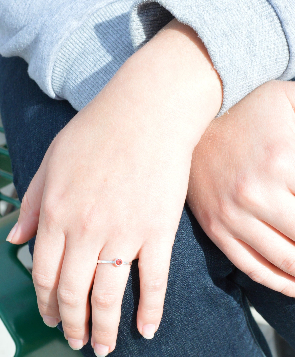 Small garnet ring clearance