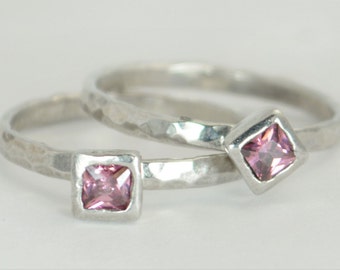 Square Alexandrite Ring, Alexandrite White Gold Ring, June's Birthstone Ring, Square Stone Mothers Ring, Square Stone Ring, Alexandrite Ring