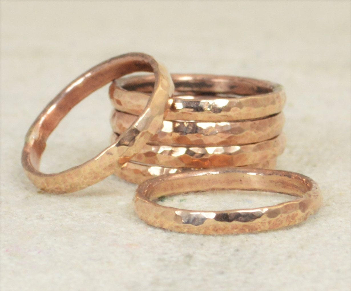 Super Thick Stackable Bronze Ring(s), Bronze Rings,Stackable Rings, Bronze Ring, Hammered Ring