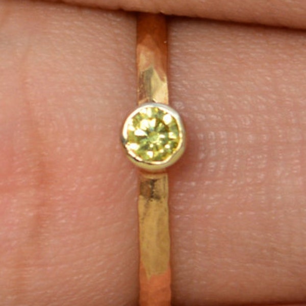Classic Rose Gold Filled Topaz Ring solitaire solitaire image 1