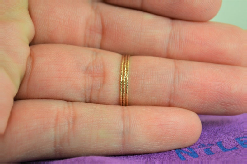 Thin Gold Filled Sparkle Ring, Gold Ring, Stacking Rings, Dainty Ring, Boho Ring, Elegant Gold Ring,Gold Band,Thin gold Ring Dainty Ring image 2