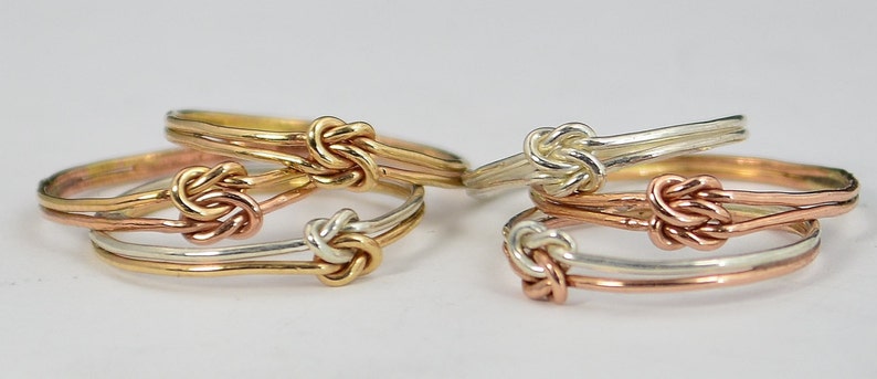 Love Knot Ring BFF Ring Dainty Silver Double Knot Ring Bridal Ring Love Ring Mother Daughter Ring Promise Ring