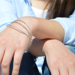 Thin Silver Bangle, Tree Bark Bangle, Thin Bangle, Stacking Bangles, Sterling Silver Bangle, silver bracelet, stacking bangle, silver bangle