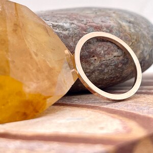 1.25mm Square Rose Gold Ring 10k, 14k, or 18k, Solid Gold, Square Gold Band, Square Gold Ring, Real gold, Minimal Stacking Ring, Rose Gold image 4