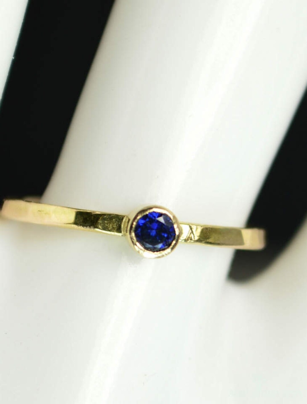 Classic 14k Gold Filled Sapphire Ring Gold Solitaire - Etsy