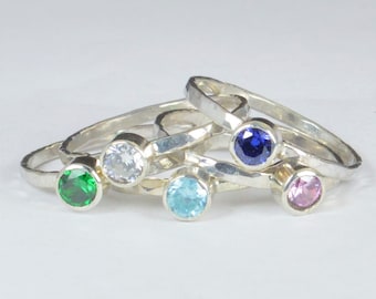 Grab 5 - Small Silver Mothers Rings, Mother's Ring, Grandmas Rings, Mommy Ring, Mothers Jewelry, Gift for Mom, Grandma's Ring