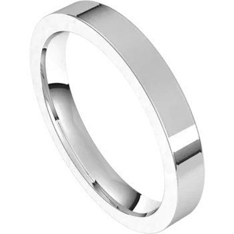 3mm Wide Silver Ring, minimal wedding band, Sterling Silver Ring, Silver Band, 925 Silver, Stacking Ring, inexpensive Wedding Ring, Mens image 2