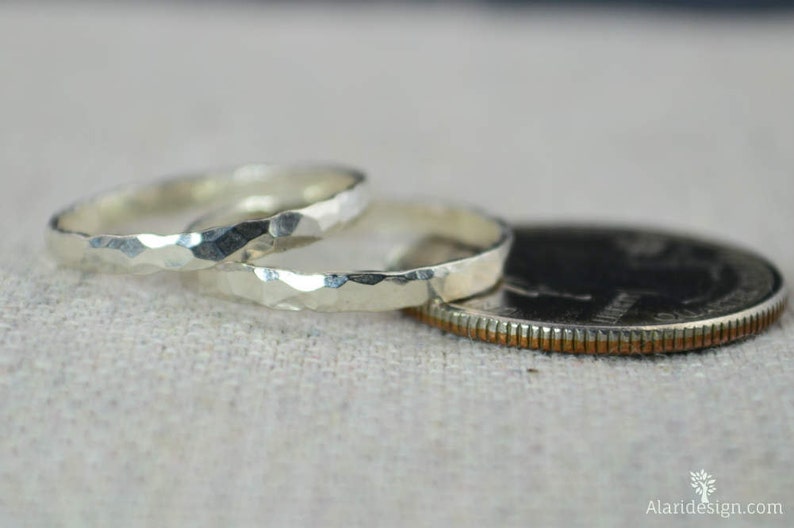 Thick Silver Stackable Rings Pure Silver Simple Silver Etsy