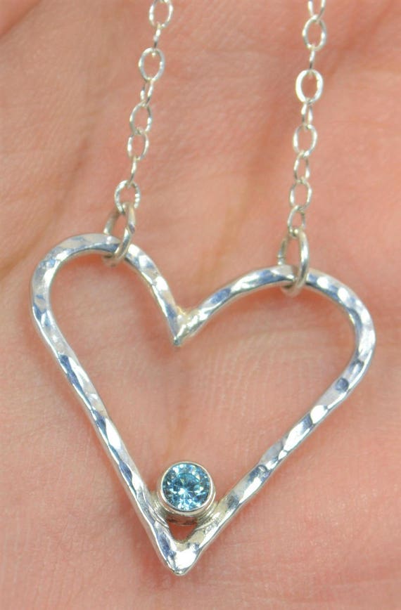 aquamarine mothers necklace